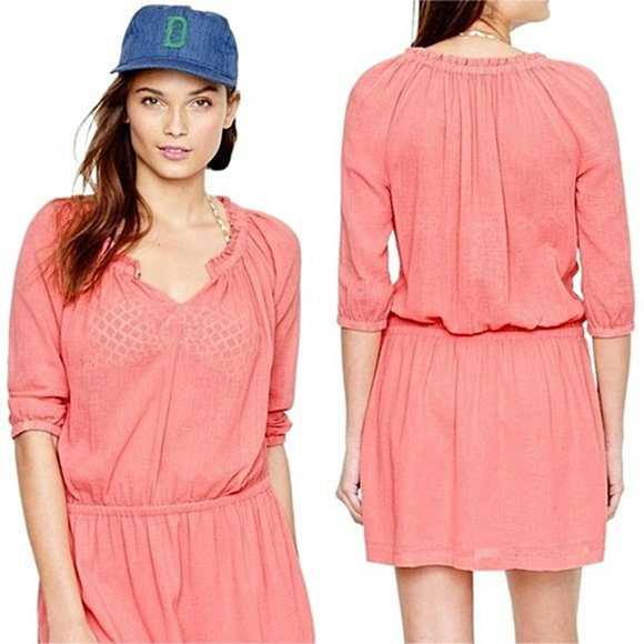 NEW J. Crew Cover Up Dress Size S Whisper Gauze Baja Summer Sundress Swim Beach - Picture 1 of 5